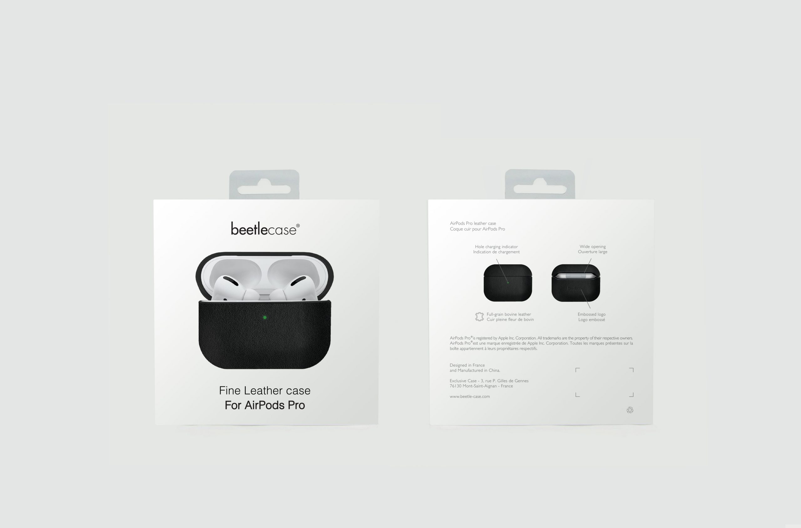 Airpods pro catalog beetlecase graphisme packaging