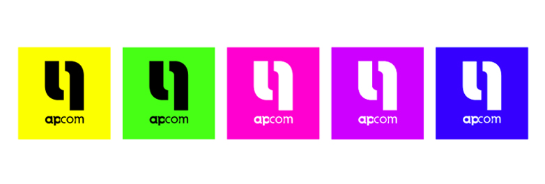 Les couleurs du logo de l'apcom