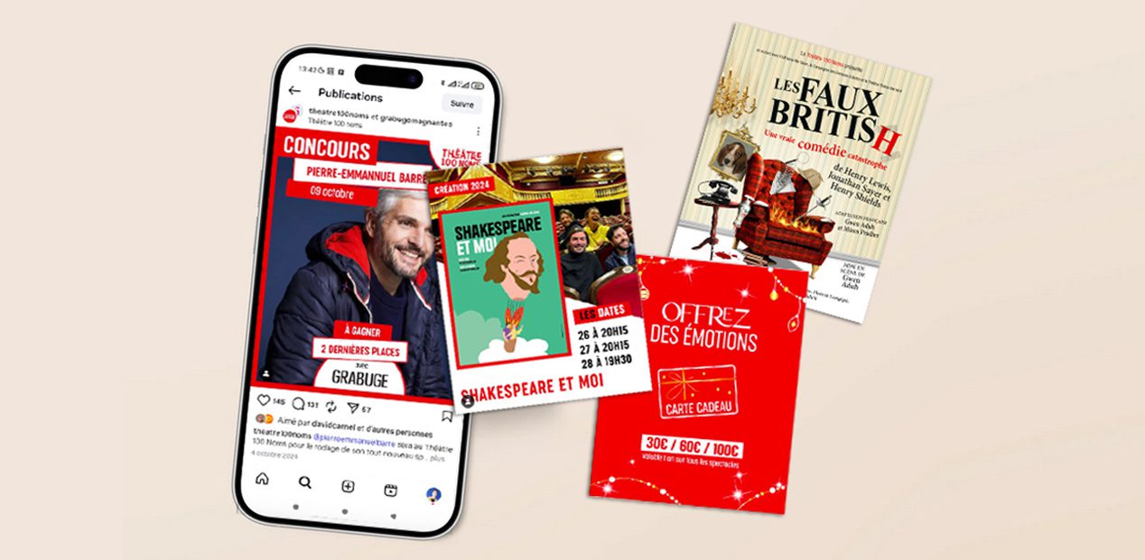 déclinaison des identités visuelles du théâtre 100 noms