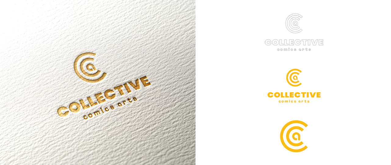 création du logo et règle de DA pour le site collective comics art
