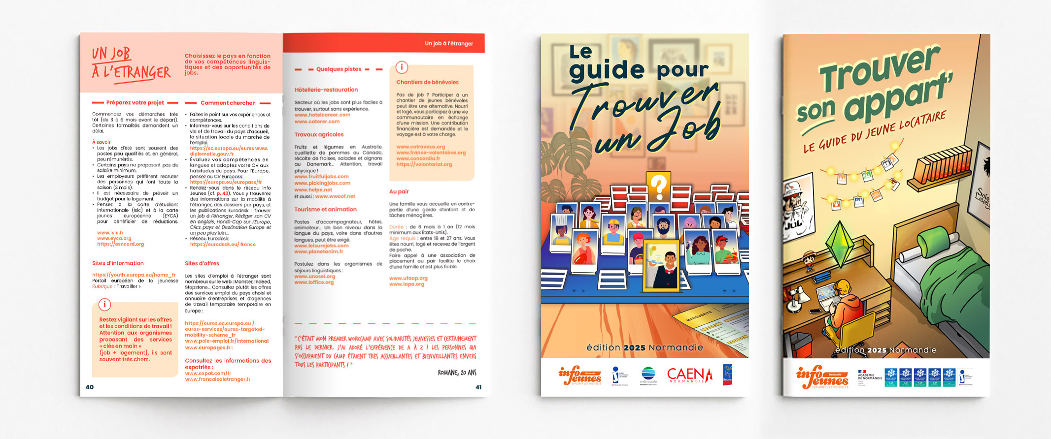 mise en page et graphisme pour Info jeunes normandie 2025