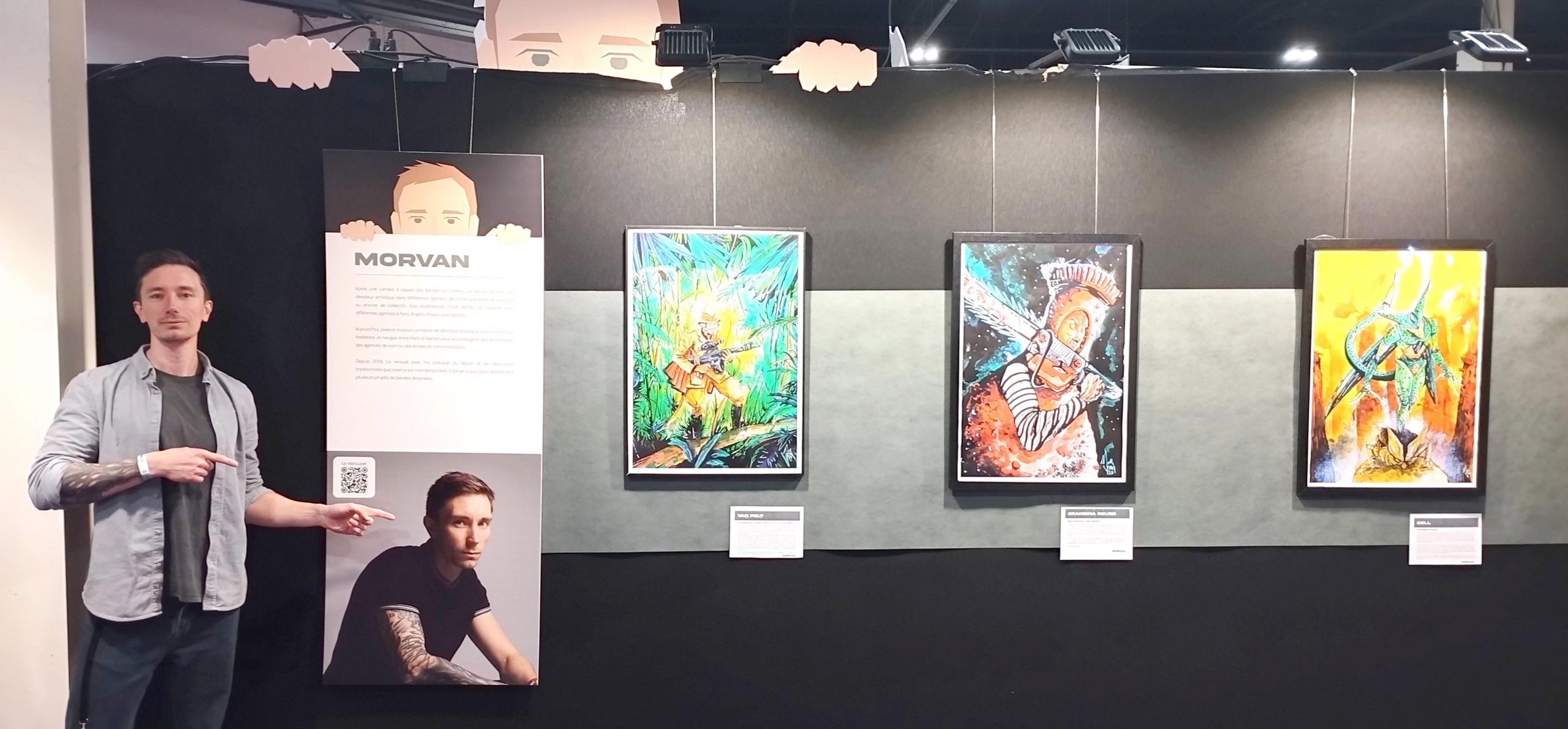 Présentation de l'artiste Morvan lors d'un des évènements à Angers Geek Fest