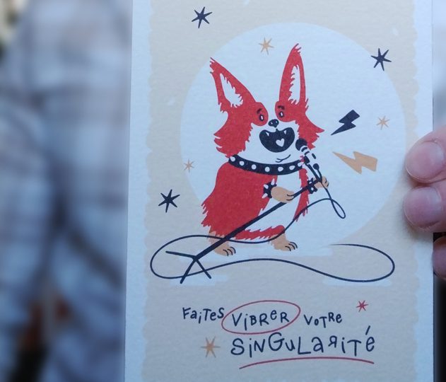 carte de voeux illustration corgi Morvan Nantes