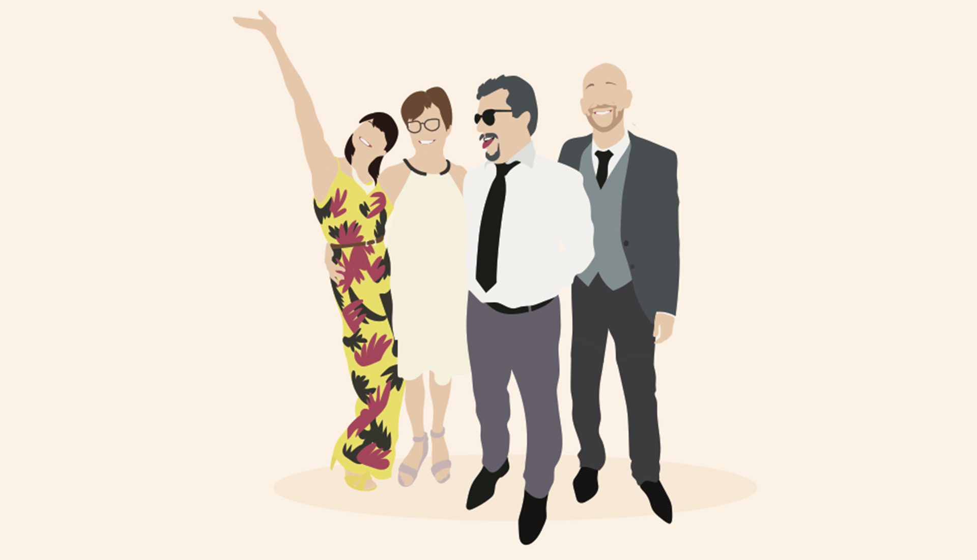 illustration pour communication représentant une famille flat design