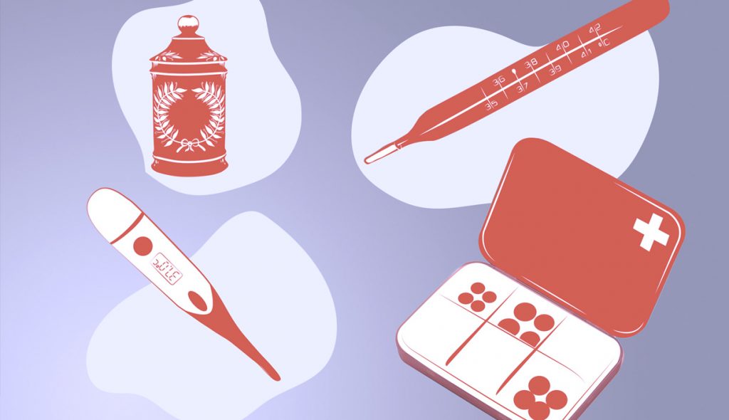 différentes illustrations médicales pour un magasine autour de la santé