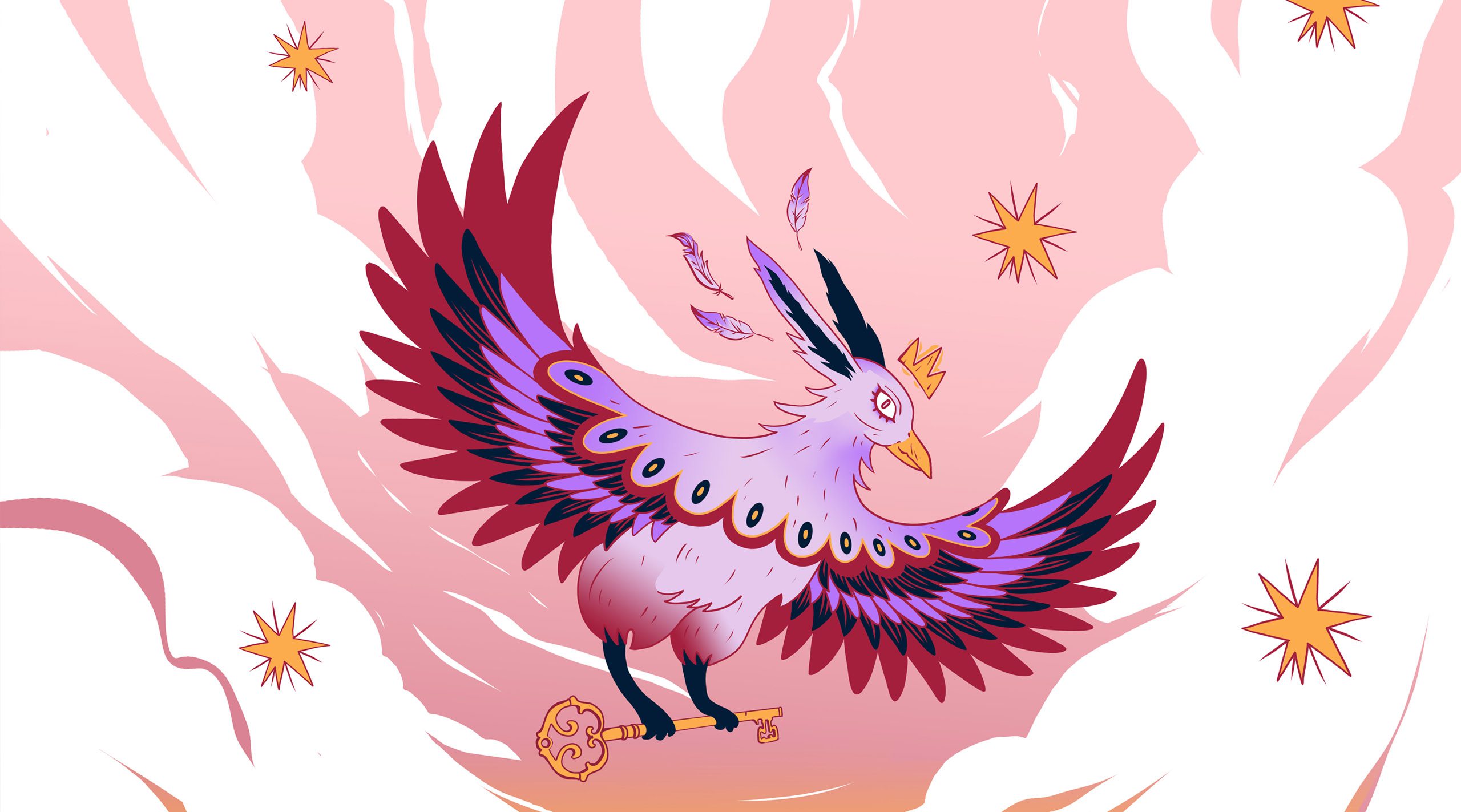 colorisation et finalisation de l'affiche de l'oiseau illustré