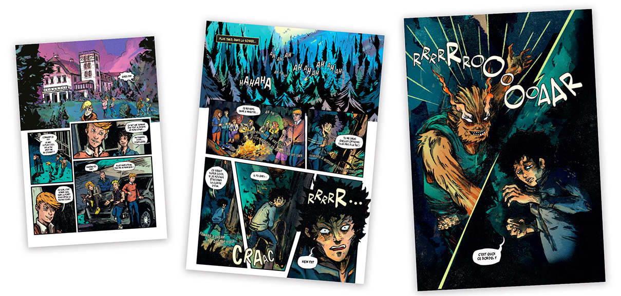 Les pages de la bande dessinée cosmic chaos